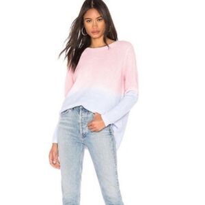 Revolve 525 America Emma Shaker Ombre Tie Dye Cotton Sweater